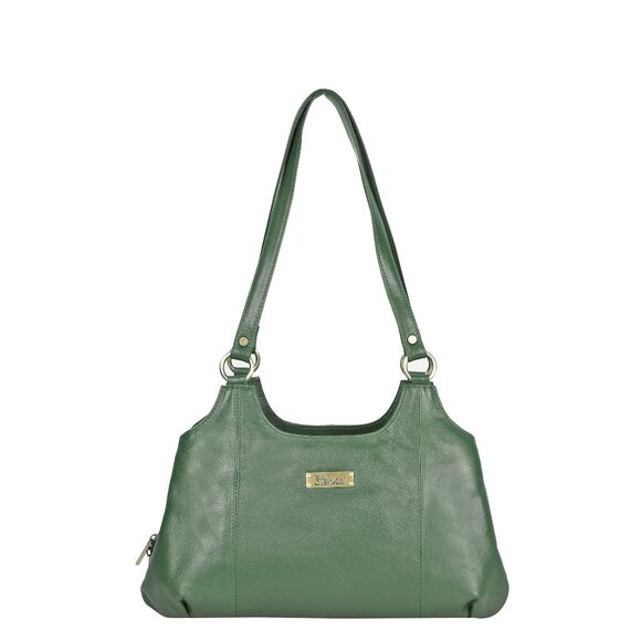 Genuine Leather Olive Green Satchel Bag– Shoulder Tote Bag, Hobo Purse for Women - Picture 1 of 10